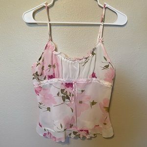 Vintage Maidenform Sheer Floral Tank